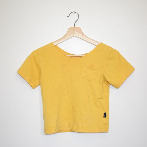Yellow Cropped Tee - Picture 2 of 3